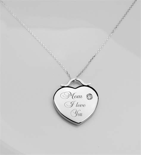 tiffany heart necklace engraved